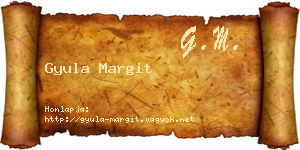Gyula Margit névjegykártya