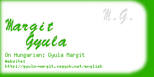 margit gyula business card